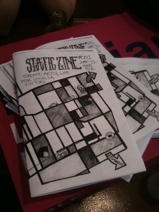 static zine first issue cover